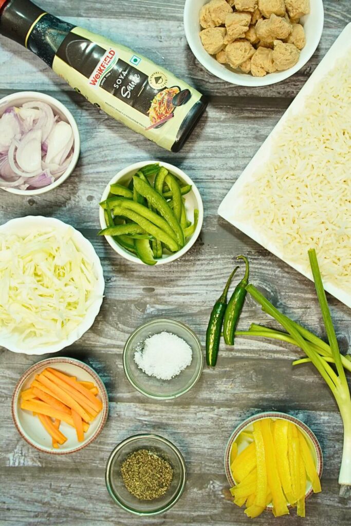 soya chunks rice fry ingredients