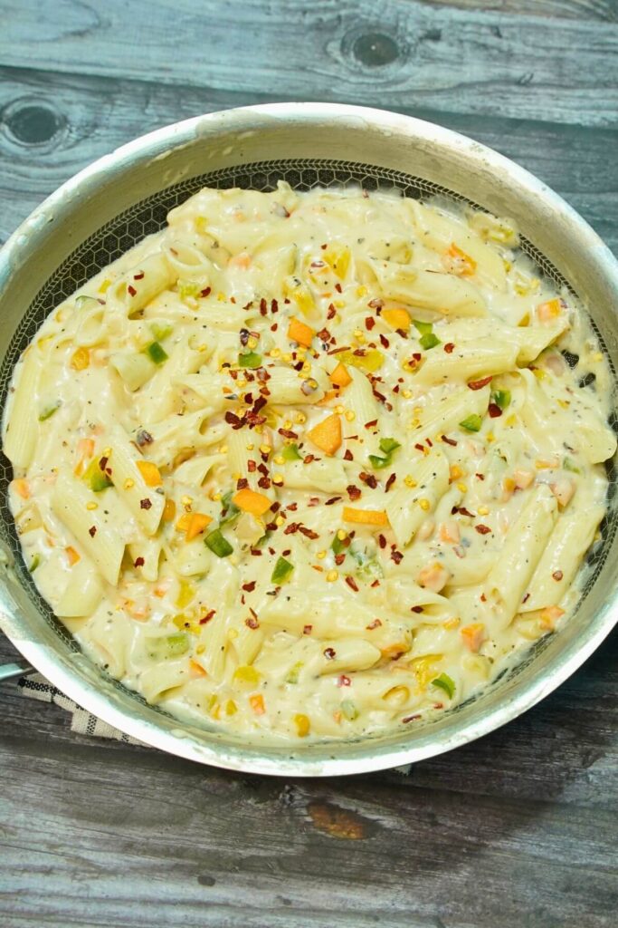 white pasta final cooked