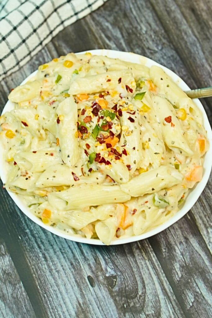 white pasta serving 2