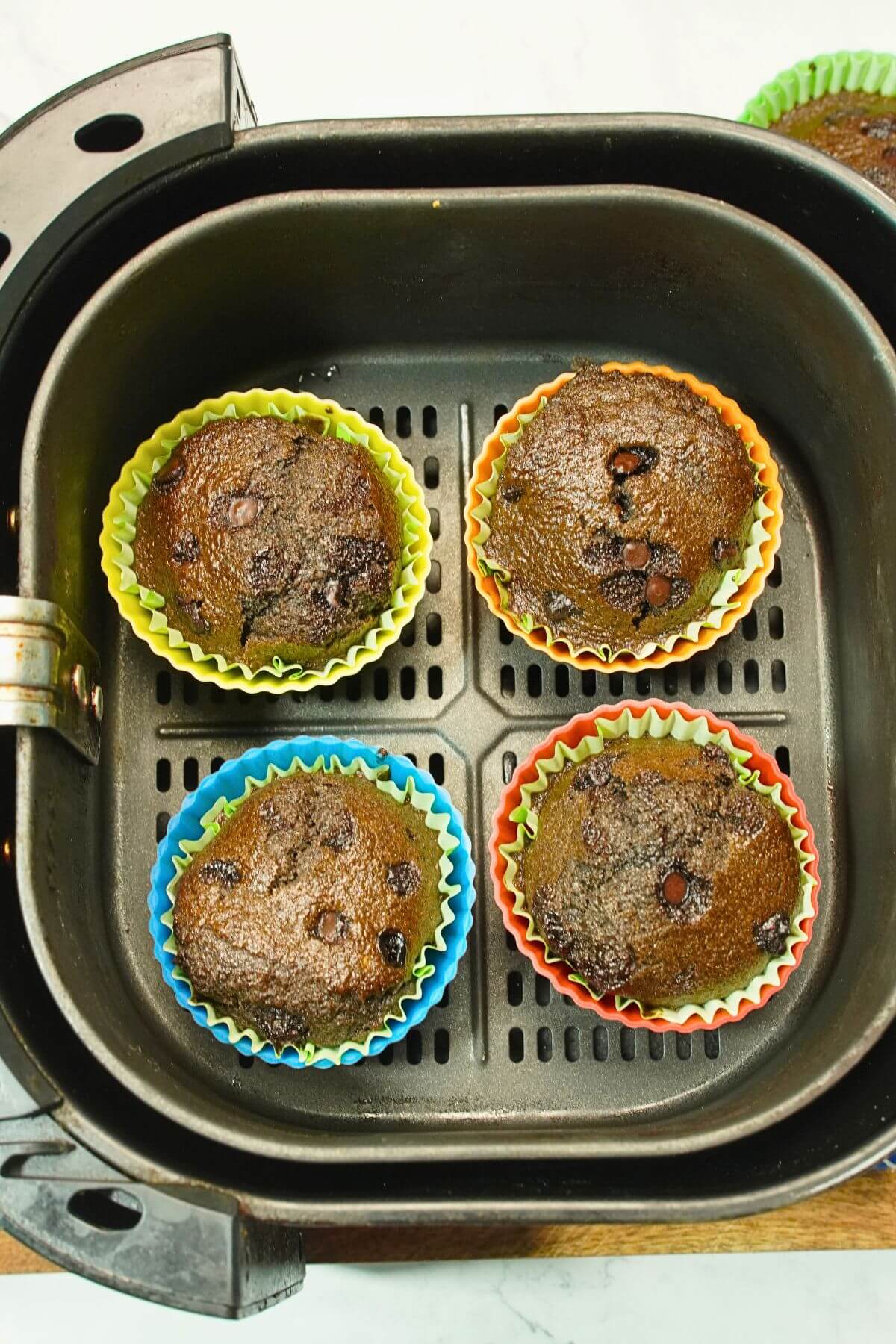 Air Fryer Oreo Cupcakes cooked