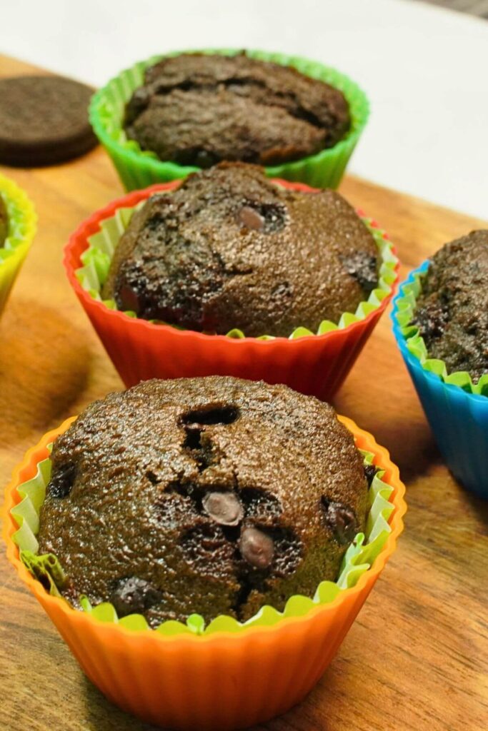 Air Fryer Oreo Cupcakes finall cooked