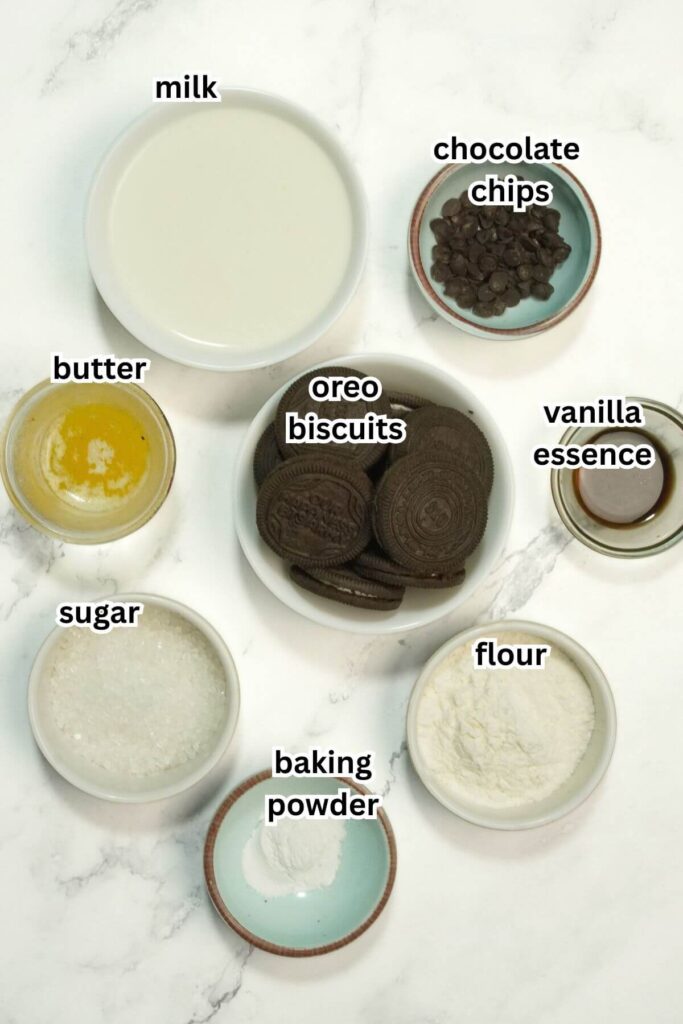 Air Fryer Oreo Cupcakes ingredients