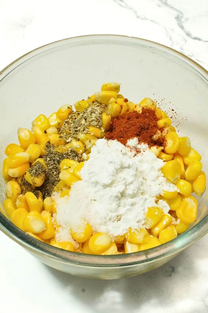 Air Fryer Spicy Corn Recipe add spices