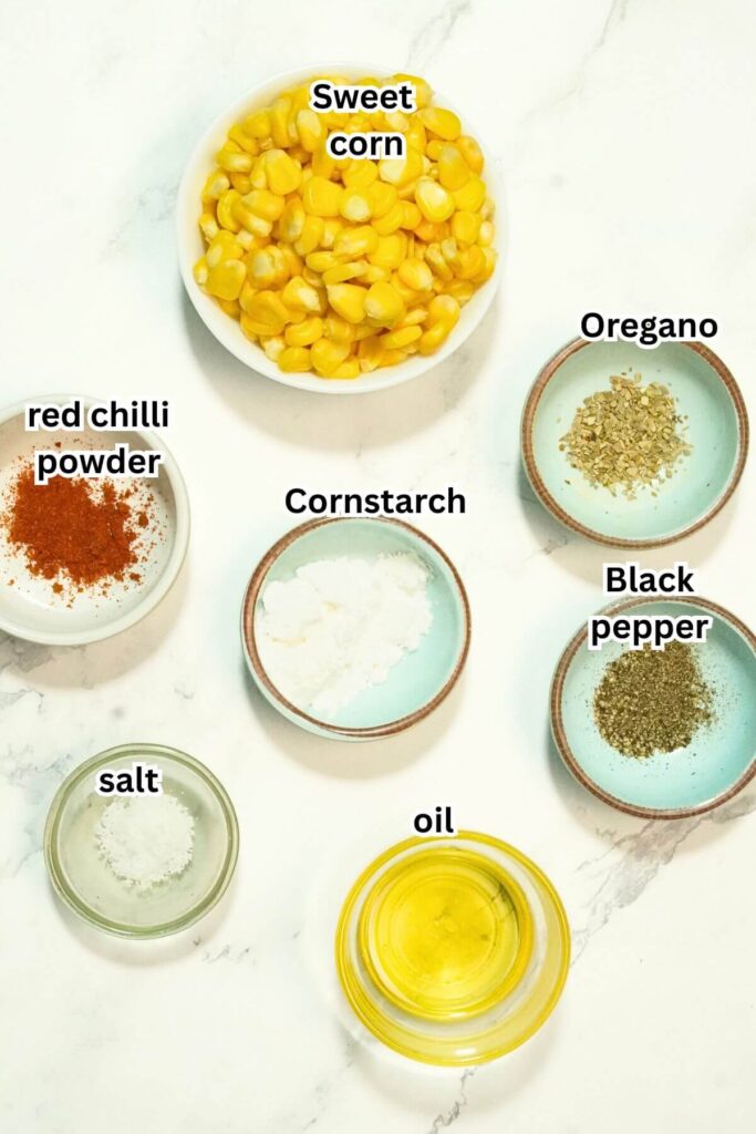 Air Fryer Spicy Corn Recipe ingredients
