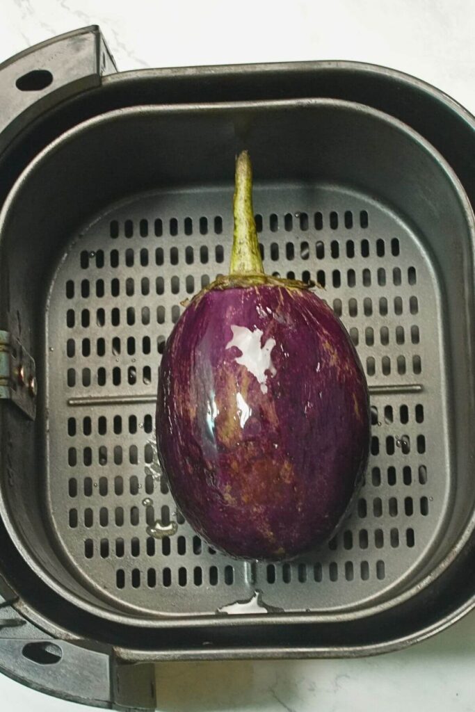 Airfryer eggplant recipe add basket