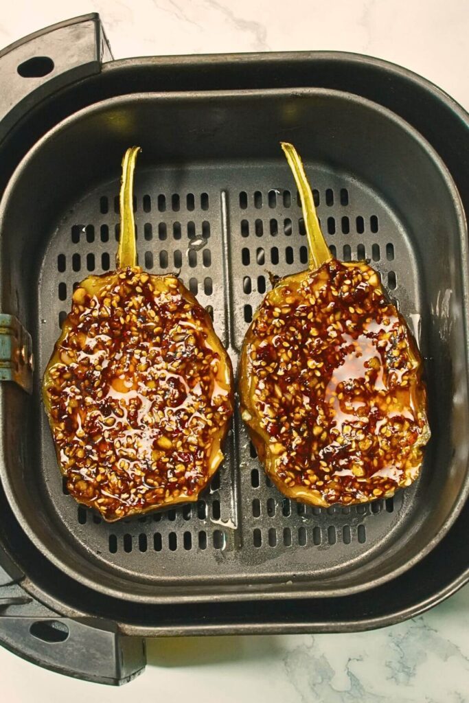 Airfryer eggplant recipe add in basket