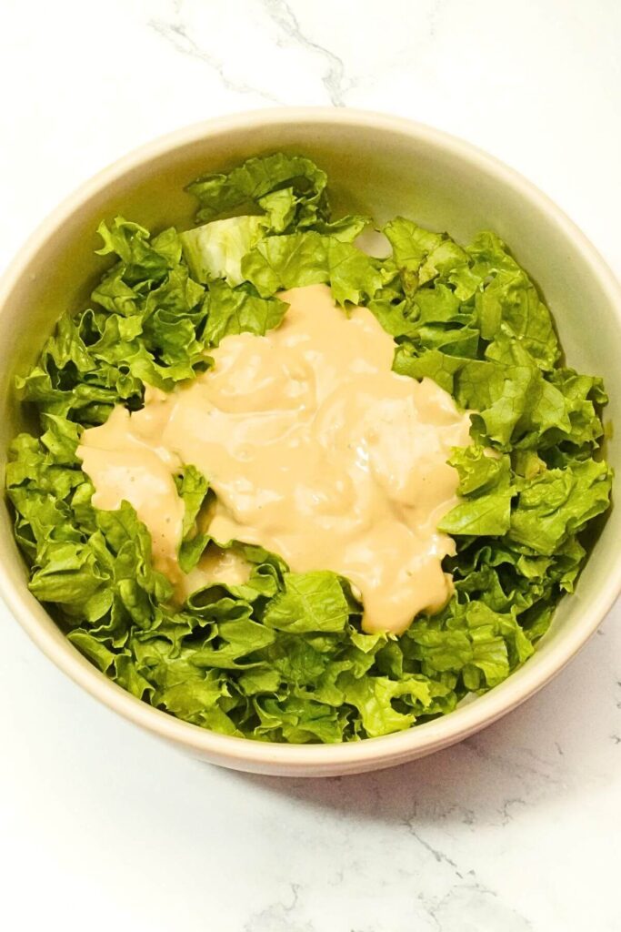 Chicken Caesar Salad add dressing