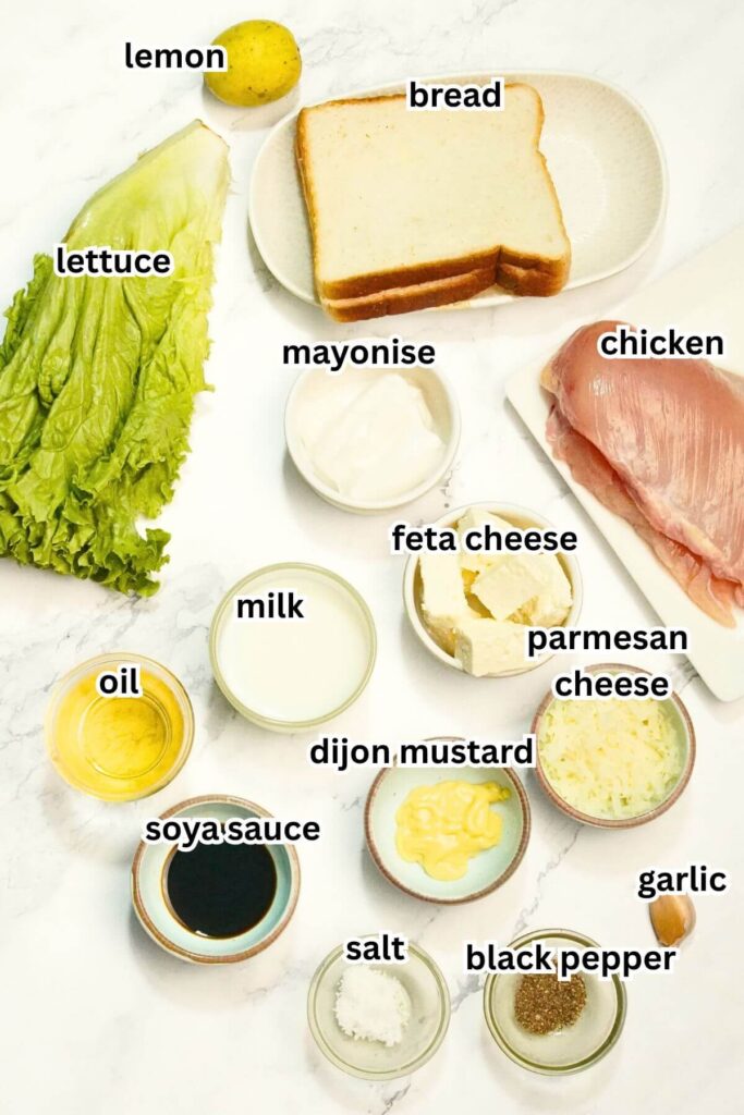 Chicken Caesar Salad ingredients