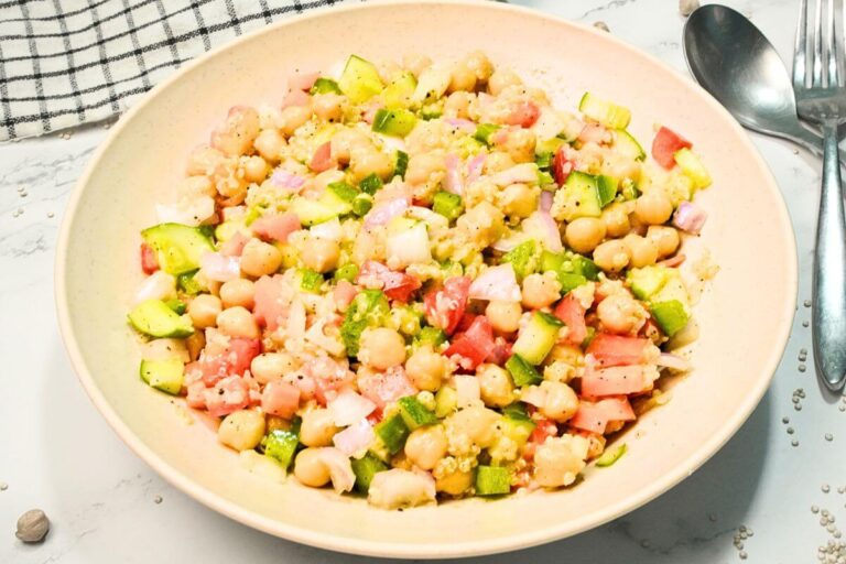 Quinoa Chickpea Salad Recipe feature image