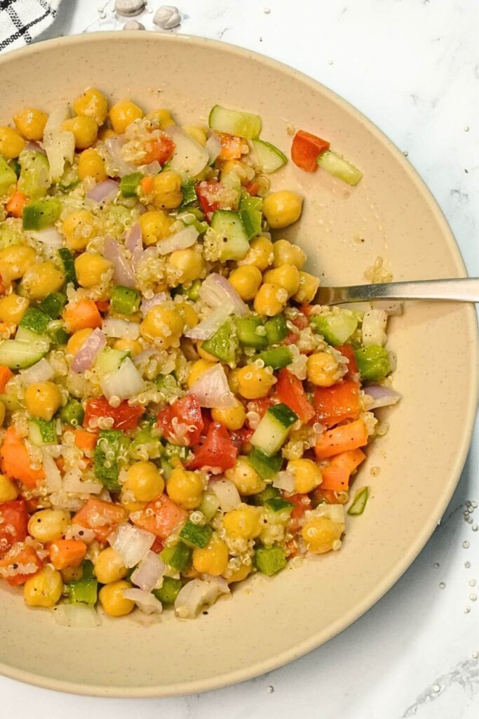 Quinoa Chickpea Salad Recipe serving