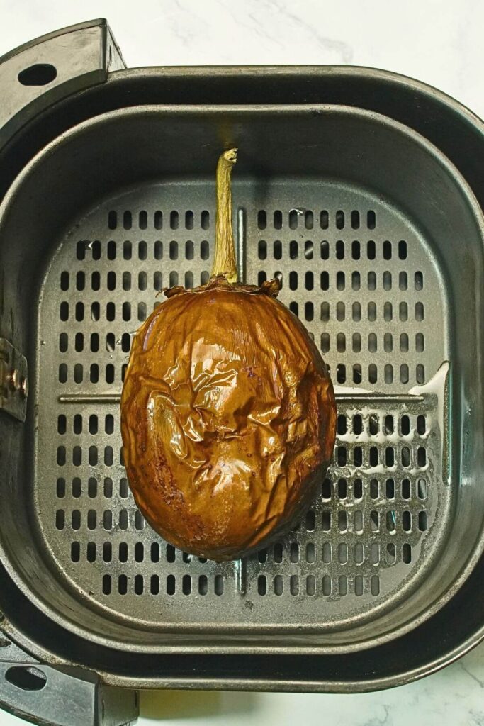airfryer egg plant cooked starting