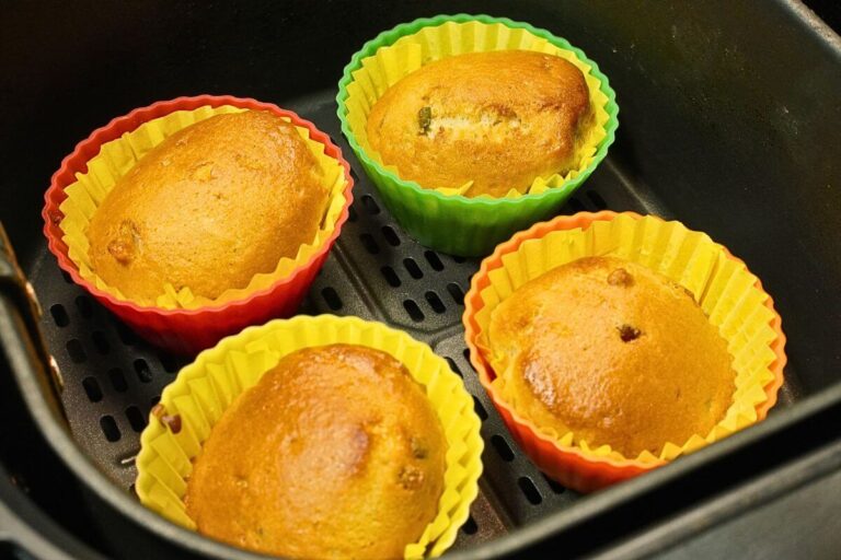 airfryer vanilla cup cakes feature image
