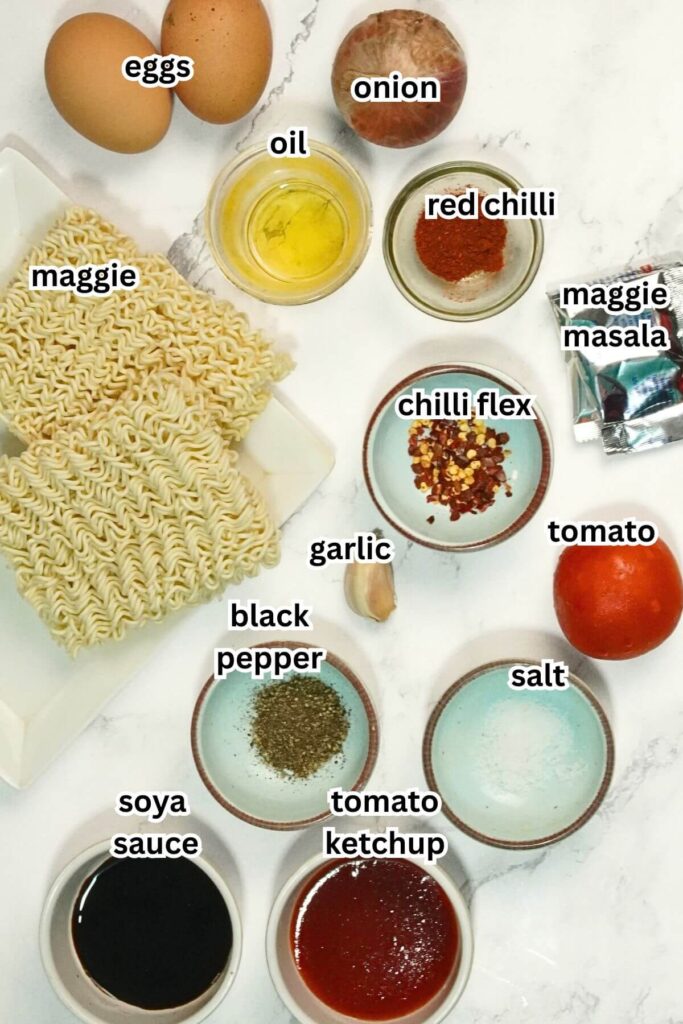 egg maggie masala ingredients