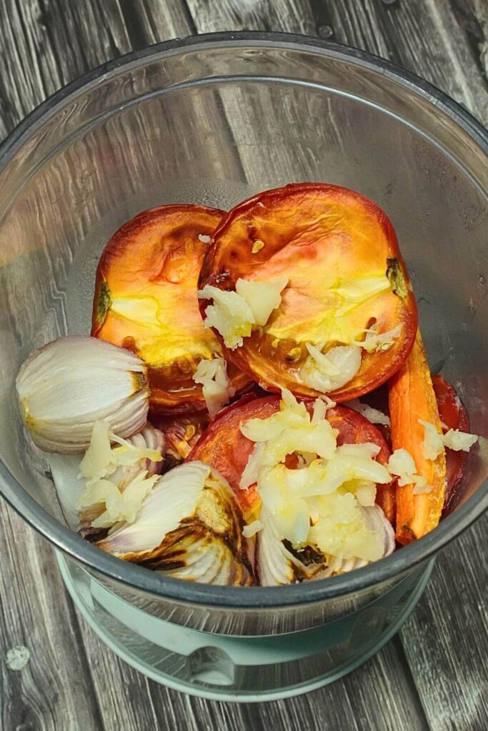 roasted tomatoes soup in airfryer add in jar